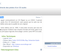 CDex – CD 音轨抓取工具 (法语站点，英文软件)